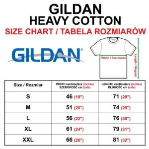 tabela rozmiarów GILDAN