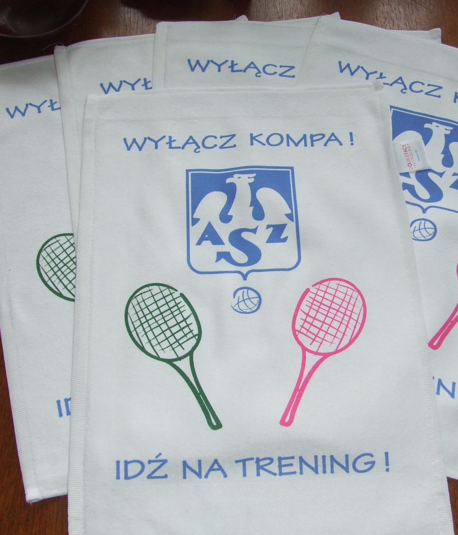 ręczniki wykonane dla AZS Poznań